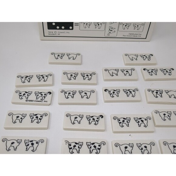 Vintage 1992 Meowminoes Cat Dominoes Game Missing and Broken Tiles Incomplete - Picture 6 of 10